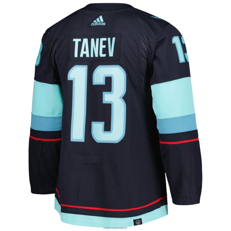 NHL Men Seattle Kraken Brandon Tanev Adidas Deep Sea Blue Primegreen Authentic Pro Home Player Jersey D002V371 Clothing