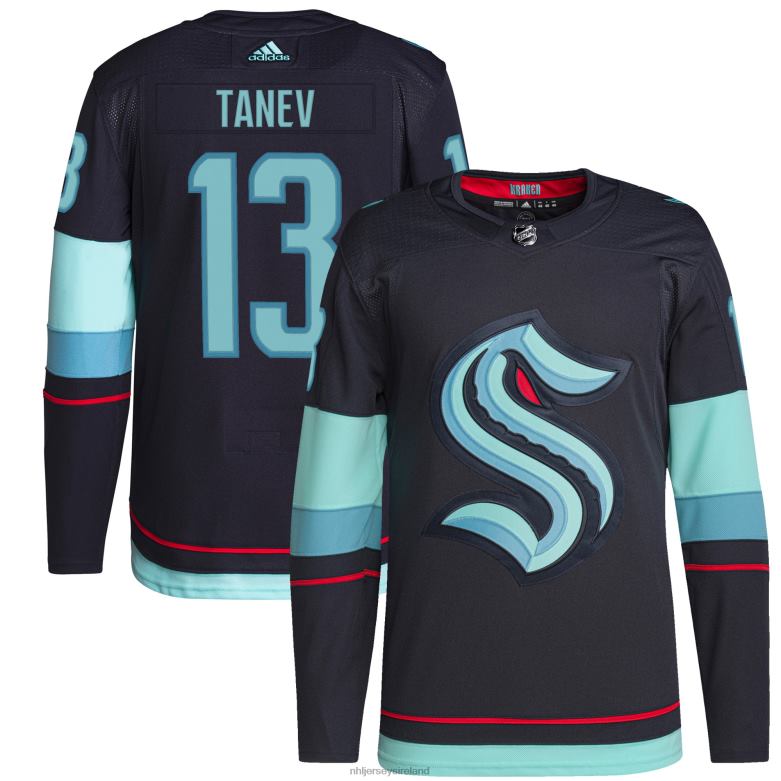 NHL Men Seattle Kraken Brandon Tanev Adidas Navy Home Authentic Primegreen Player Jersey D002V1733 Clothing