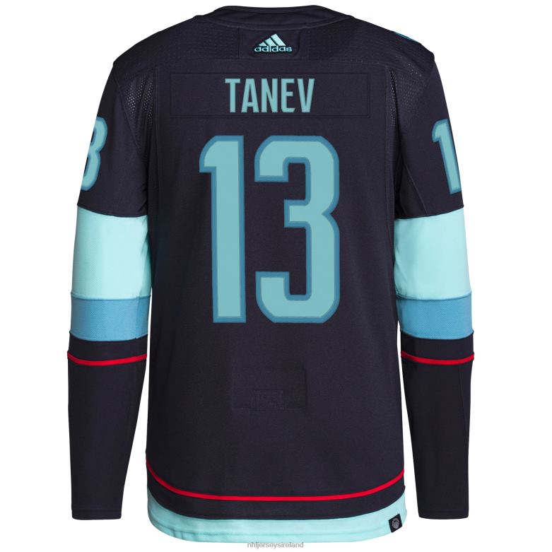 NHL Men Seattle Kraken Brandon Tanev Adidas Navy Home Authentic Primegreen Player Jersey D002V1733 Clothing