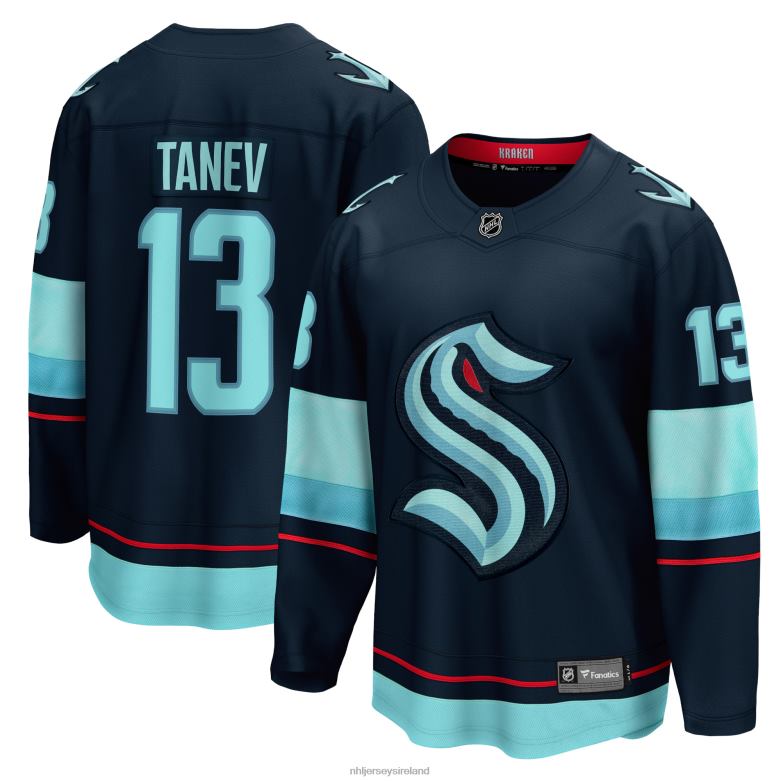 NHL Men Seattle Kraken Brandon Tanev Fanatics Branded Deep Sea Blue Home Premier Breakaway Player Jersey D002V121 Clothing