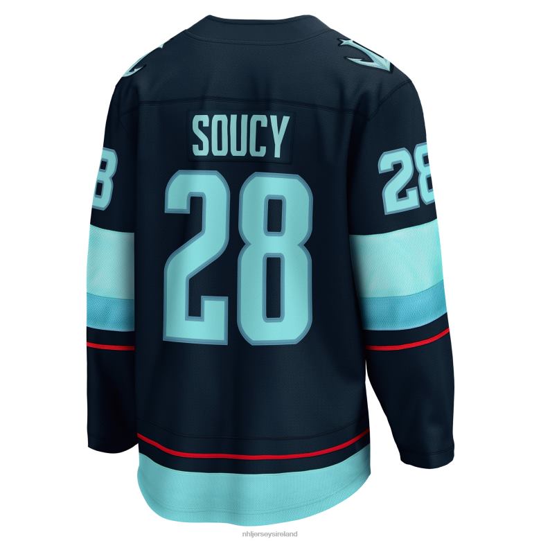 NHL Men Seattle Kraken Carson Soucy Fanatics Branded Deep Sea Blue Home Breakaway Player Jersey D002V1462 Clothing