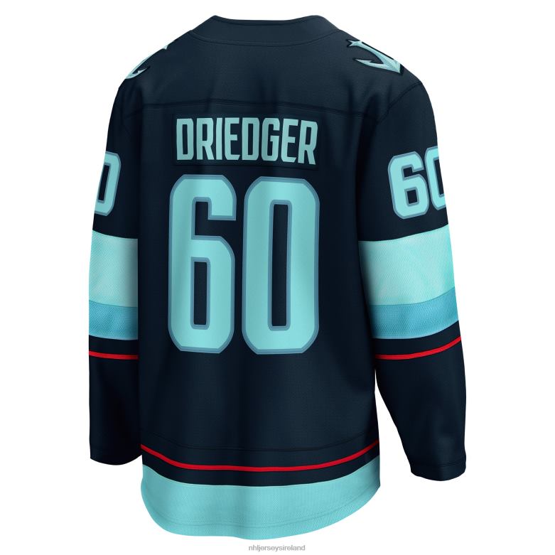 NHL Men Seattle Kraken Chris Driedger Fanatics Branded Deep Sea Blue Home Breakaway Player Jersey D002V2340 Clothing