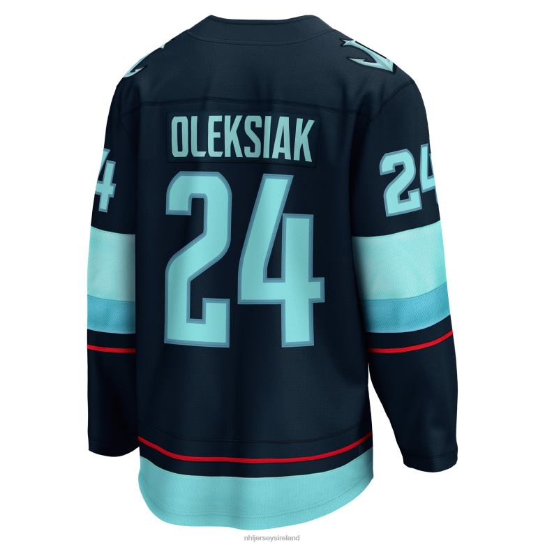 NHL Men Seattle Kraken Jamie Oleksiak Fanatics Branded Deep Sea Blue Home Breakaway Player Jersey D002V1069 Clothing
