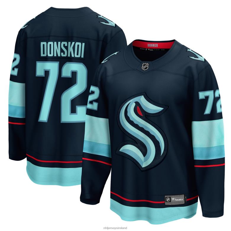 NHL Men Seattle Kraken Joonas Donskoi Fanatics Branded Deep Sea Blue Home Breakaway Player Jersey D002V1934 Clothing