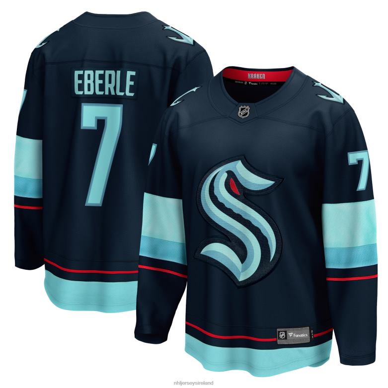NHL Men Seattle Kraken Jordan Eberle Fanatics Branded Deep Sea Blue Home Premier Breakaway Player Jersey D002V131 Clothing