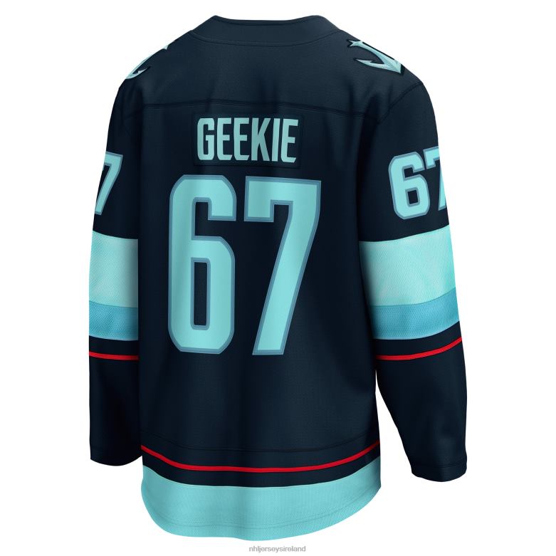 NHL Men Seattle Kraken Morgan Geekie Fanatics Branded Deep Sea Blue Home Breakaway Player Jersey D002V974 Clothing