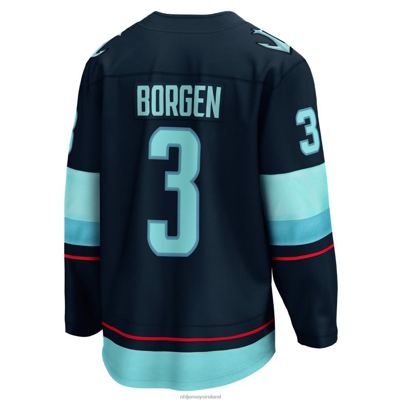 NHL Men Seattle Kraken Will Borgen Fanatics Branded Deep Sea Blue Home Breakaway Player Jersey D002V2055 Clothing