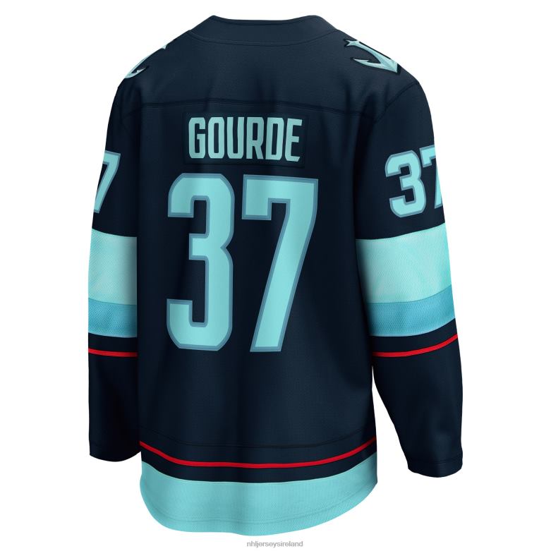 NHL Men Seattle Kraken Yanni Gourde Fanatics Branded Deep Sea Blue Home Premier Breakaway Player Jersey D002V452 Clothing