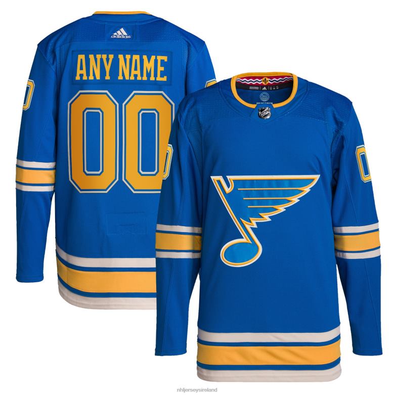 NHL Men St Louis Blues Adidas Blue Alternate Authentic Pro Custom Jersey D002V1339 Clothing