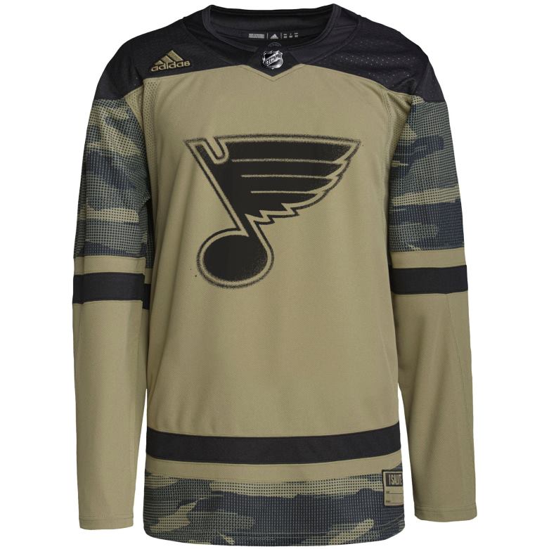 NHL Men St Louis Blues Adidas Camo Military Appreciation Team Authentic Custom Practice Jersey D002V2321 Clothing