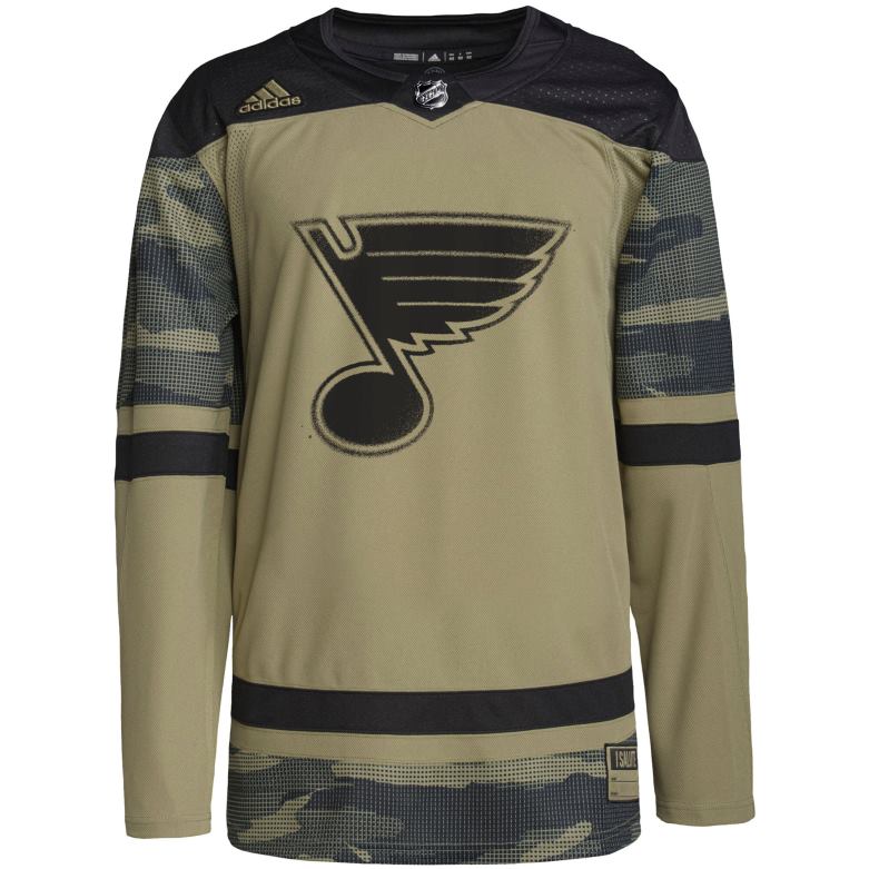 NHL Men St Louis Blues Adidas Camo Military Appreciation Team Authentic Practice Jersey D002V1034 Clothing