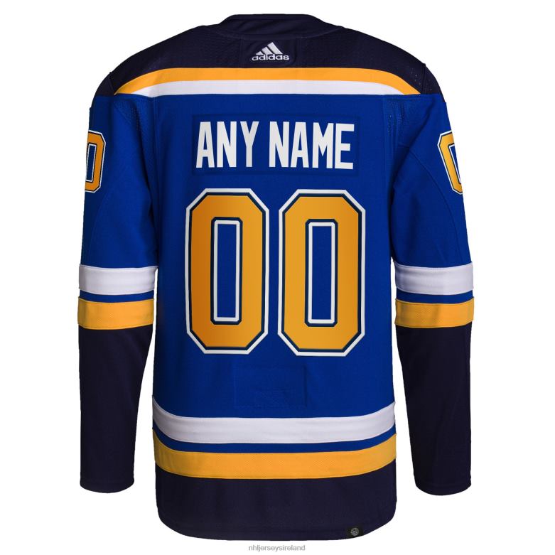 NHL Men St Louis Blues Adidas Royal Home Authentic Pro Custom Jersey D002V1379 Clothing