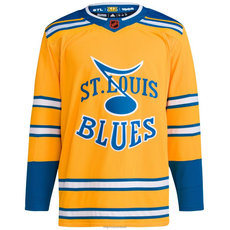 NHL Men St Louis Blues Adidas Yellow Reverse Retro 20 Authentic Blank Jersey D002V748 Clothing