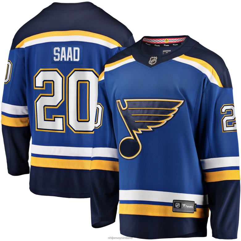 NHL Men St Louis Blues Brandon Saad Fanatics Branded Blue Home Breakaway Player Jersey D002V1260 Clothing