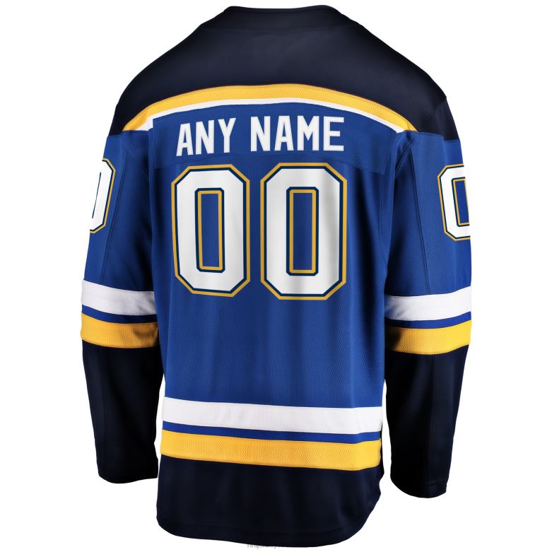 NHL Men St Louis Blues Fanatics Branded Blue Home Breakaway Custom Jersey D002V445 Clothing