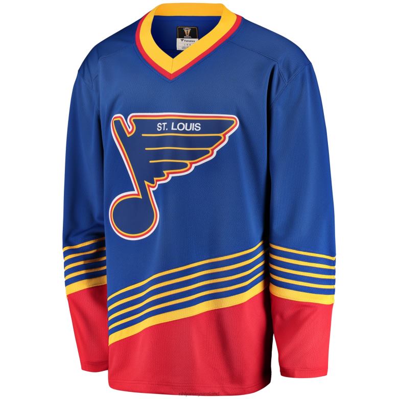 NHL Men St Louis Blues Fanatics Branded Blue Premier Breakaway Heritage Jersey D002V334 Clothing