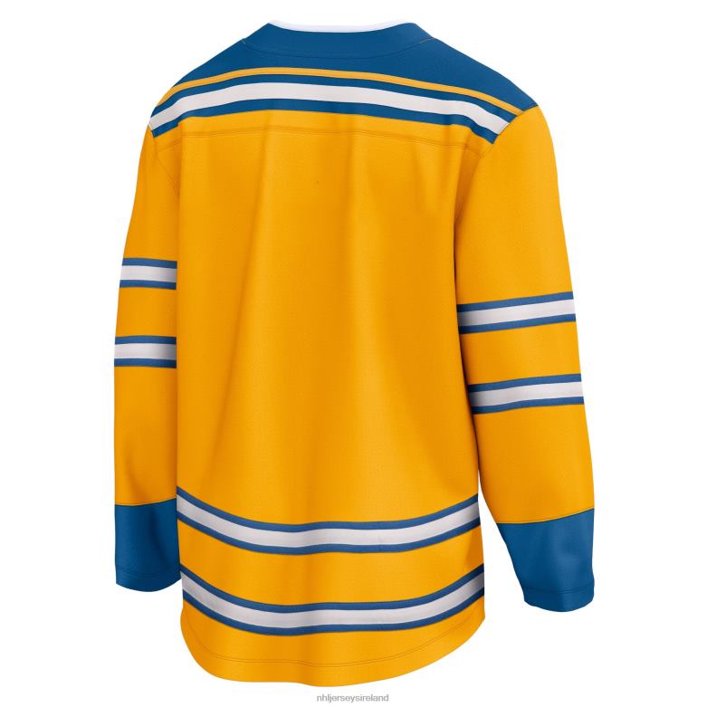 NHL Men St Louis Blues Fanatics Branded Yellow Special Edition 20 Breakaway Blank Jersey D002V404 Clothing