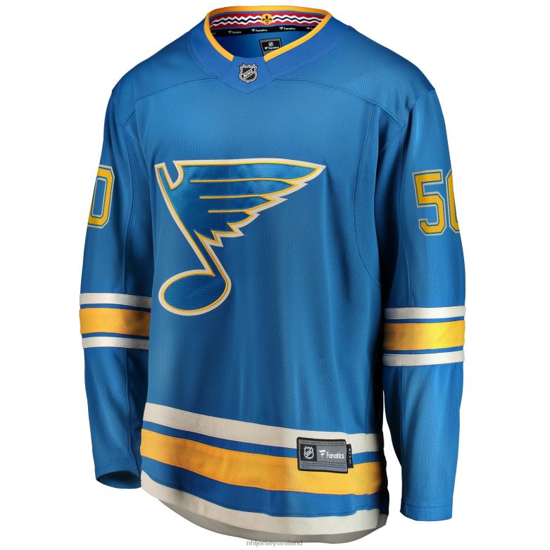 NHL Men St Louis Blues Jordan Binnington Fanatics Branded Blue 2018/19 Alternate Premier Breakaway Player Jersey D002V824 Clothing
