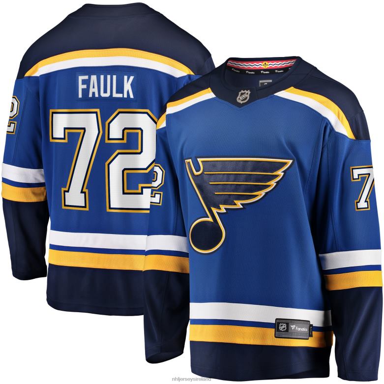 NHL Men St Louis Blues Justin Faulk Fanatics Branded Blue Home Breakaway Player Jersey D002V973 Clothing