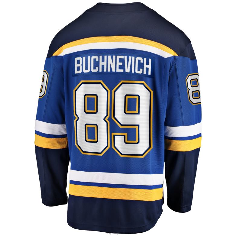 NHL Men St Louis Blues Pavel Buchnevich Fanatics Branded Blue Home Breakaway Player Jersey D002V934 Clothing
