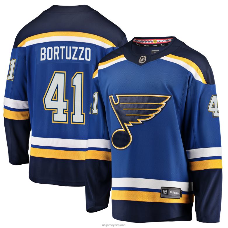 NHL Men St Louis Blues Robert Bortuzzo Fanatics Branded Blue Breakaway Player Jersey D002V1565 Clothing