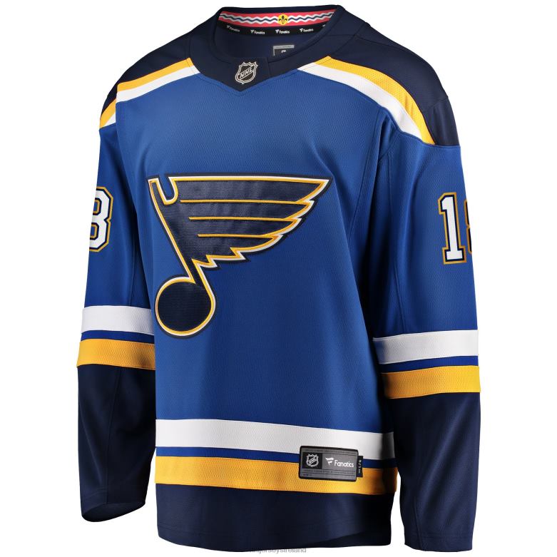 NHL Men St Louis Blues Robert Thomas Fanatics Branded Blue Home Breakaway Player Jersey D002V491 Clothing