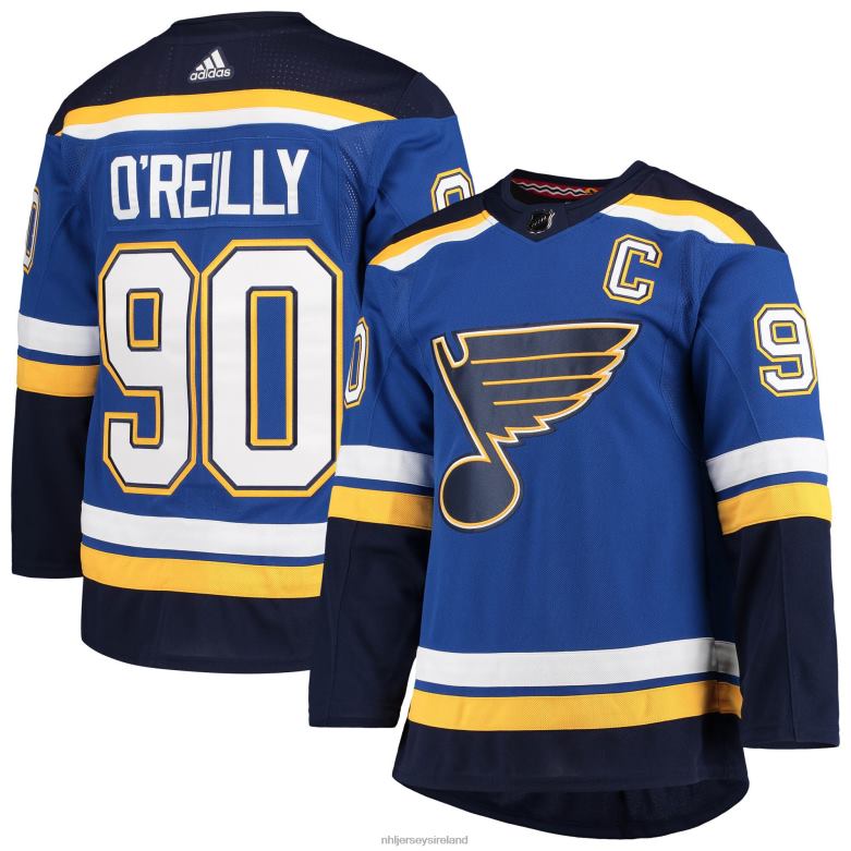 NHL Men St Louis Blues Ryan OReilly Adidas Blue Home Captain Patch Primegreen Authentic Pro Player Jersey D002V896 Clothing