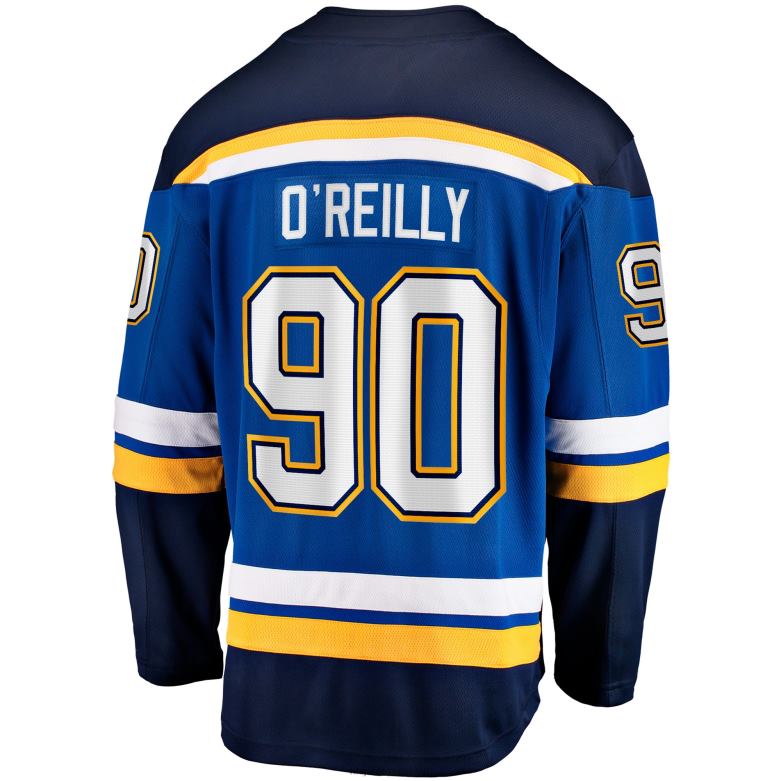 NHL Men St Louis Blues Ryan O\Reilly Fanatics Branded Blue Home Captain Premier Breakaway Player Jersey D002V105 Clothing