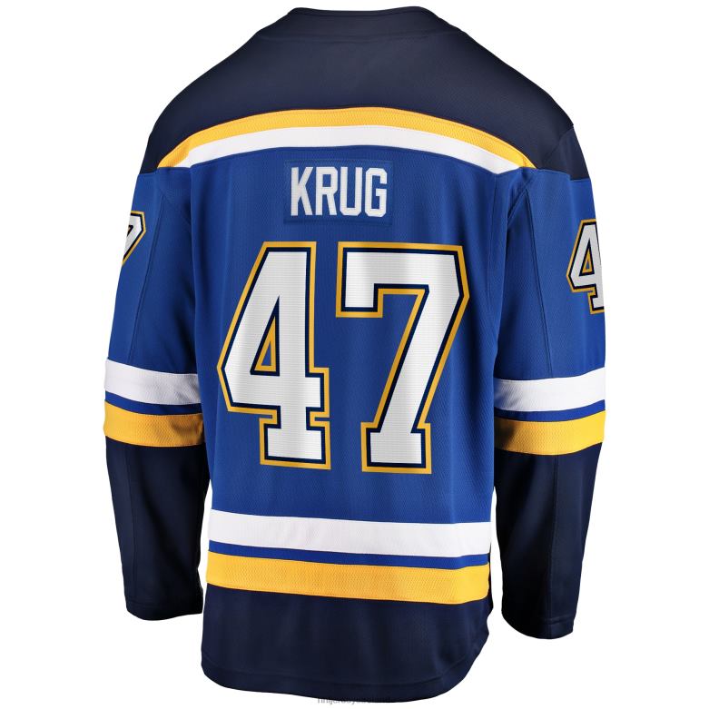 NHL Men St Louis Blues Torey Krug Fanatics Branded Blue Home Premier Breakaway Player Jersey D002V1201 Clothing