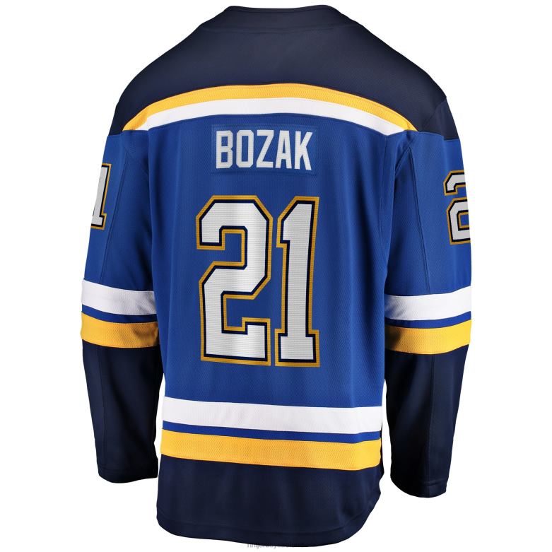 NHL Men St Louis Blues Tyler Bozak Fanatics Branded Blue Home Breakaway Player Jersey D002V2356 Clothing