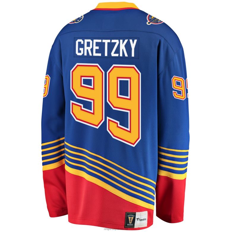 NHL Men St Louis Blues Wayne Gretzky Fanatics Branded Blue Premier Breakaway Retired Player Jersey D002V157 Clothing