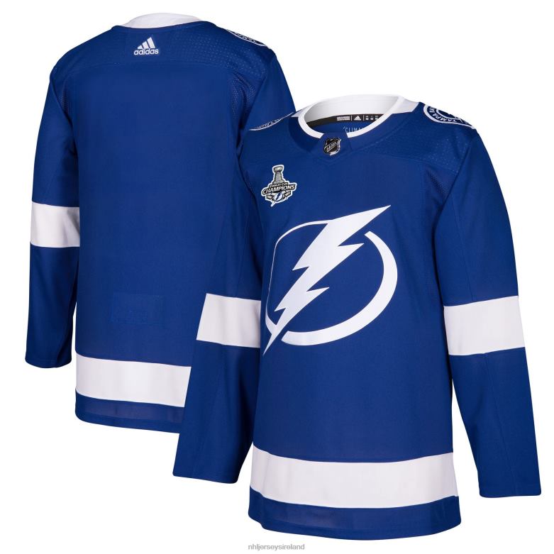 NHL Men Tampa Bay Lightning Adidas Blue 2021 Stanley Cup Champions Patch Authentic Jersey D002V2275 Clothing