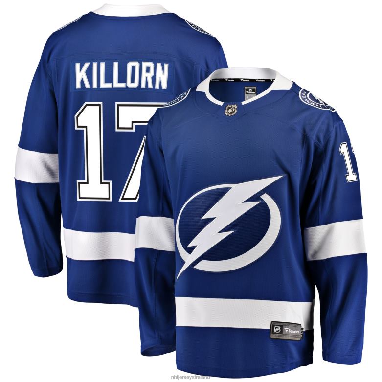 NHL Men Tampa Bay Lightning Alex Killorn Fanatics Branded Blue Home Breakaway Player Jersey D002V1426 Clothing