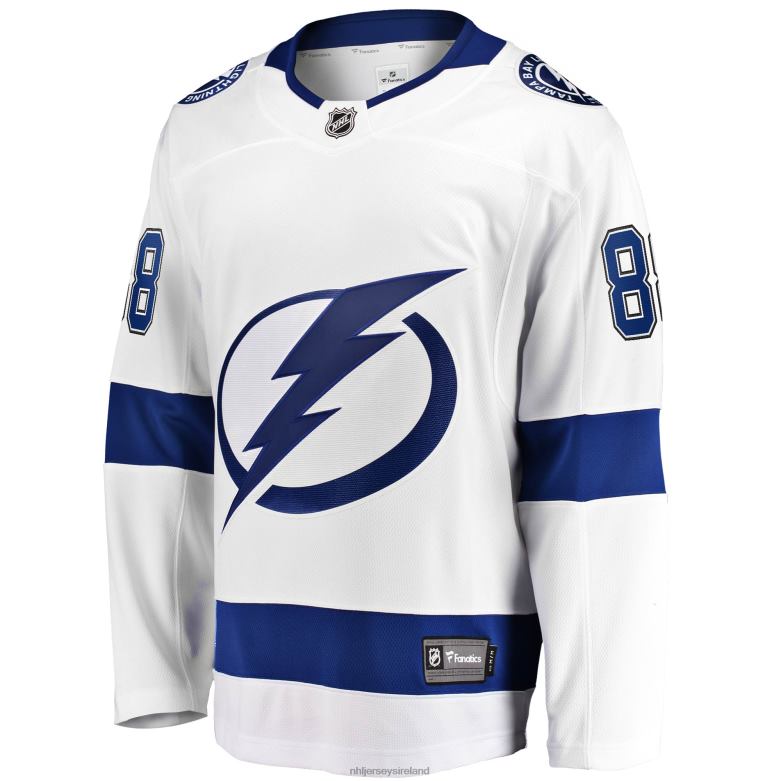 NHL Men Tampa Bay Lightning Andrei Vasilevskiy Fanatics Branded White Away Premier Breakaway Player Jersey D002V499 Clothing