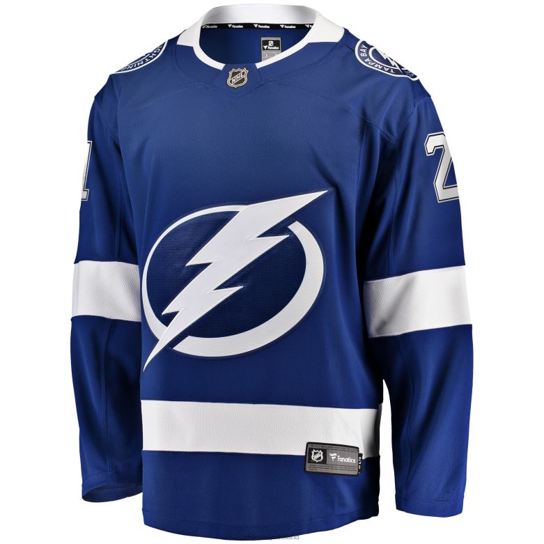 NHL Men Tampa Bay Lightning Brayden Point Fanatics Branded Blue Home Premier Breakaway Player Jersey D002V48 Clothing