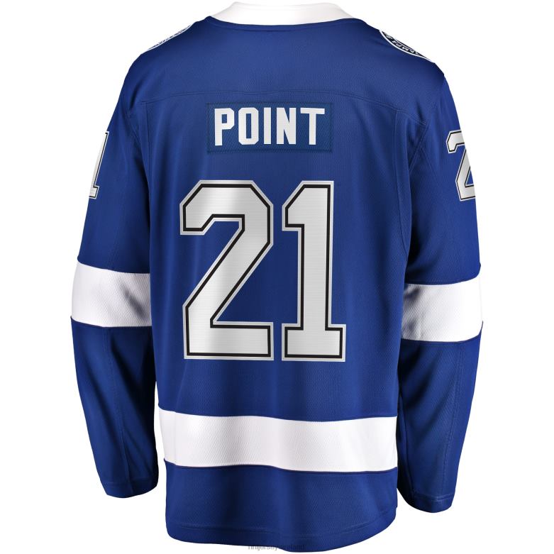 NHL Men Tampa Bay Lightning Brayden Point Fanatics Branded Blue Home Premier Breakaway Player Jersey D002V48 Clothing