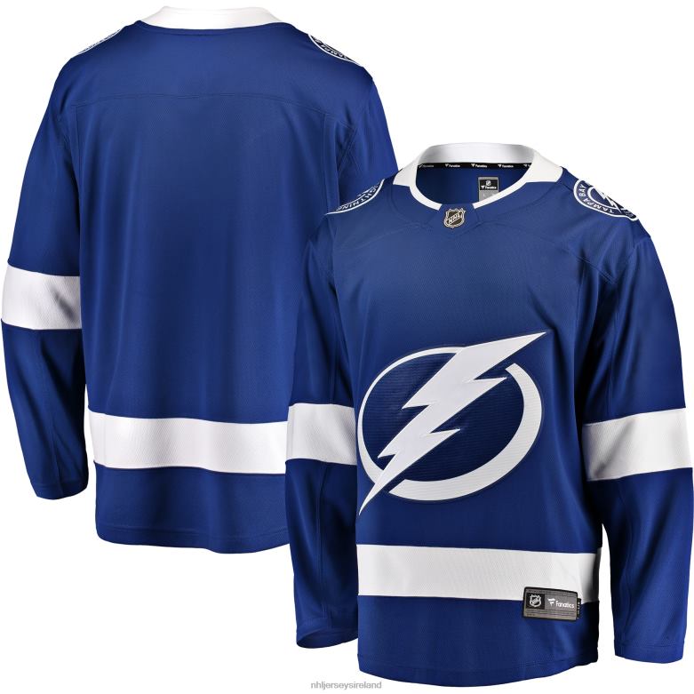 NHL Men Tampa Bay Lightning Fanatics Branded Blue Breakaway Home Jersey D002V593 Clothing