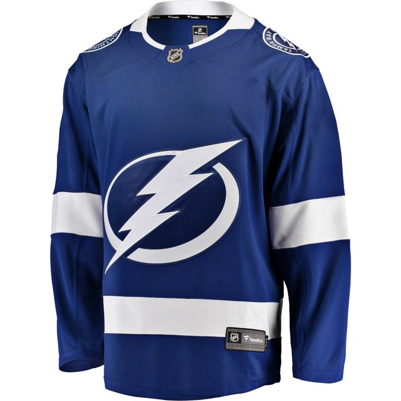 NHL Men Tampa Bay Lightning Fanatics Branded Blue Breakaway Home Jersey D002V593 Clothing