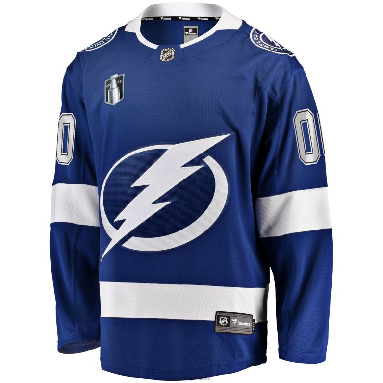 NHL Men Tampa Bay Lightning Fanatics Branded Blue Home 2022 Stanley Cup Final Breakaway Custom Jersey D002V413 Clothing