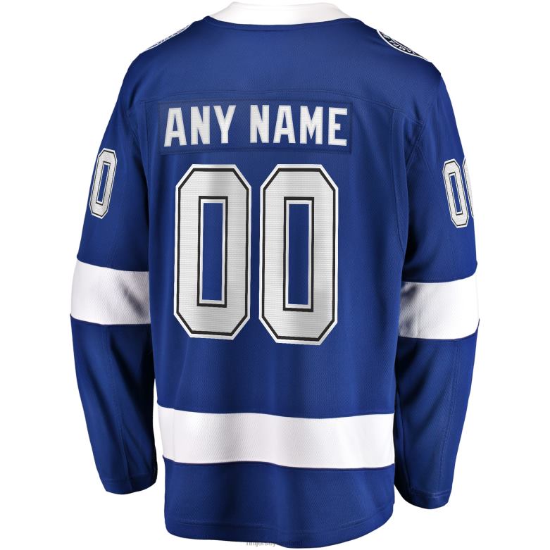NHL Men Tampa Bay Lightning Fanatics Branded Blue Home 2022 Stanley Cup Final Breakaway Custom Jersey D002V413 Clothing