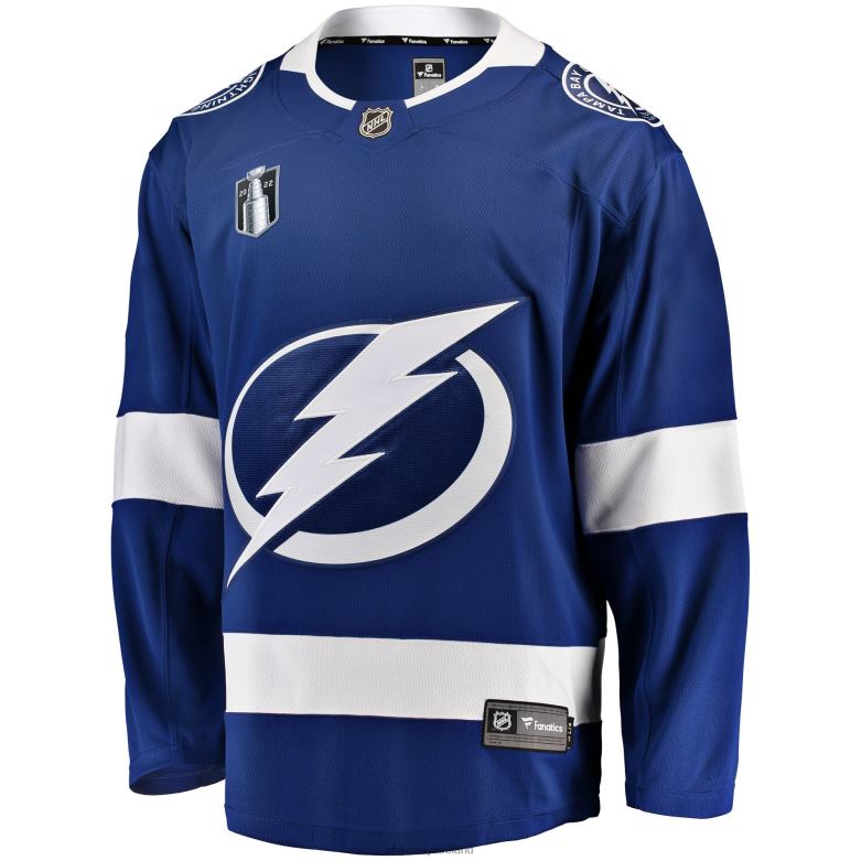 NHL Men Tampa Bay Lightning Fanatics Branded Blue Home 2022 Stanley Cup Final Breakaway Jersey D002V374 Clothing