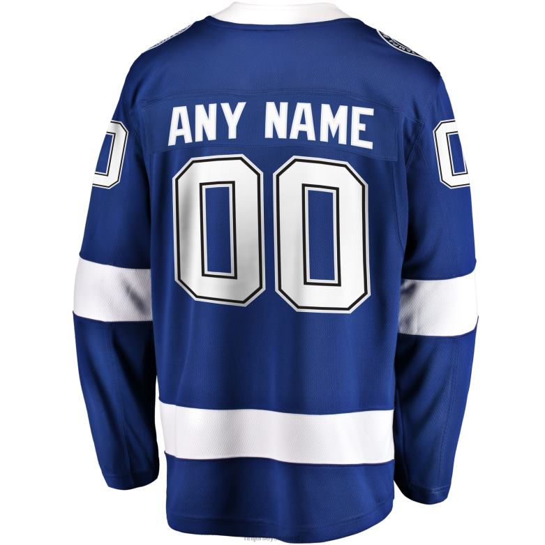 NHL Men Tampa Bay Lightning Fanatics Branded Blue Home Breakaway Custom Jersey D002V1021 Clothing
