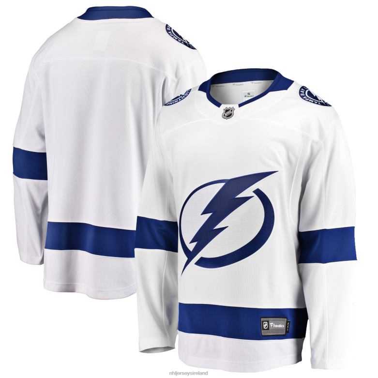 NHL Men Tampa Bay Lightning Fanatics Branded White Breakaway Away Jersey D002V1618 Clothing