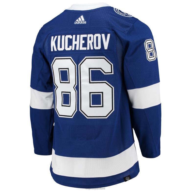 NHL Men Tampa Bay Lightning Nikita Kucherov Adidas Blue Home Primegreen Authentic Pro Player Jersey D002V222 Clothing