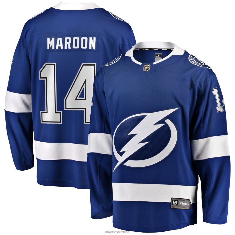 NHL Men Tampa Bay Lightning Pat Maroon Fanatics Branded Blue Replica Player Jersey D002V2333 Clothing