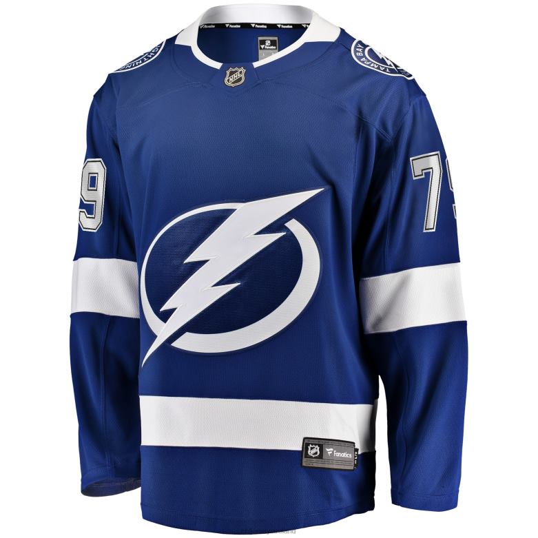 NHL Men Tampa Bay Lightning Ross Colton Fanatics Branded Blue Home Breakaway Player Jersey D002V1614 Clothing