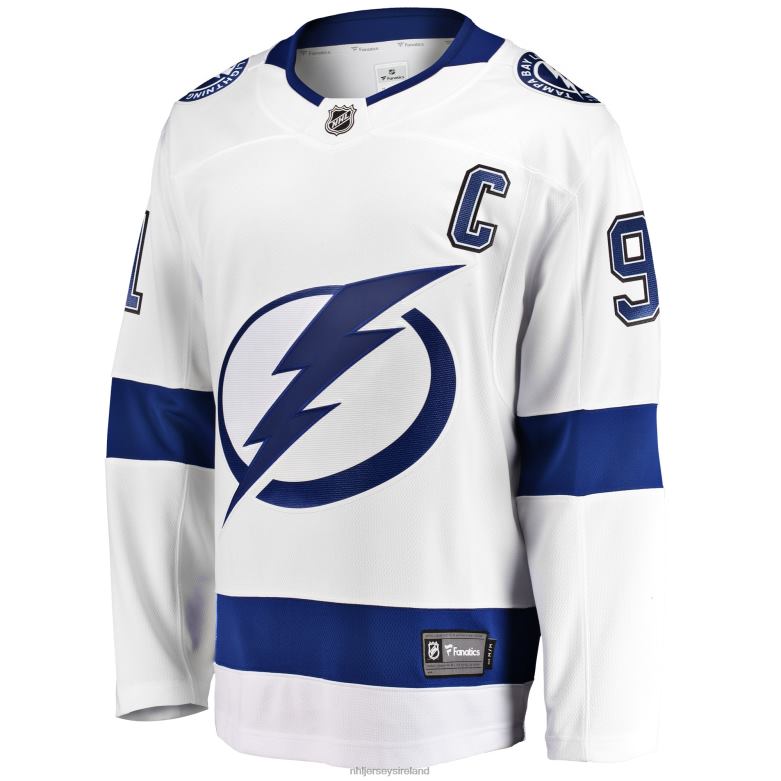 NHL Men Tampa Bay Lightning Steven Stamkos Fanatics Branded White Breakaway Player Jersey D002V312 Clothing