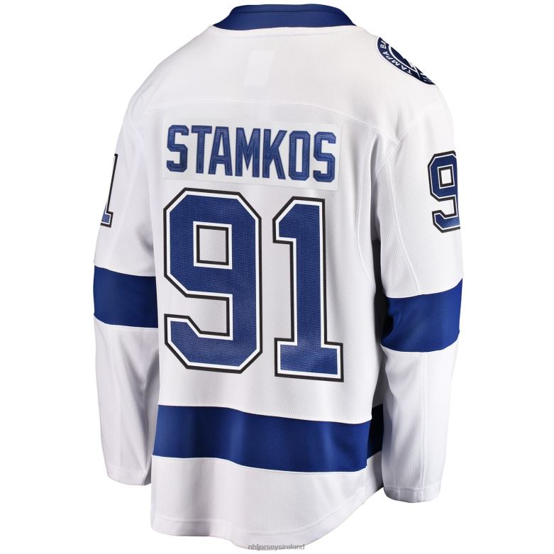NHL Men Tampa Bay Lightning Steven Stamkos Fanatics Branded White Breakaway Player Jersey D002V312 Clothing