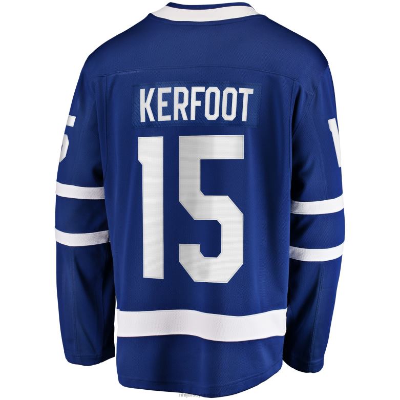 NHL Men Toronto Maple Leafs Alexander Kerfoot Fanatics Branded Blue Replica Player Jersey D002V2266 Clothing