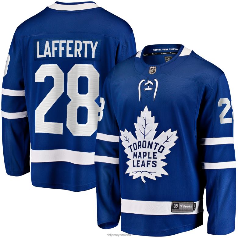NHL Men Toronto Maple Leafs Sam Lafferty Fanatics Branded Blue Home Breakaway Jersey D002V1052 Clothing